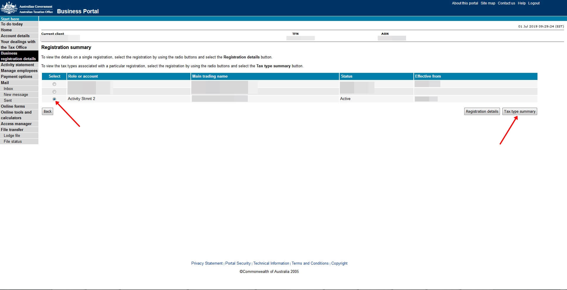 ATO Business Portal step 4